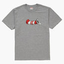 Gato supremo en el sombrero Tee Heather Gray