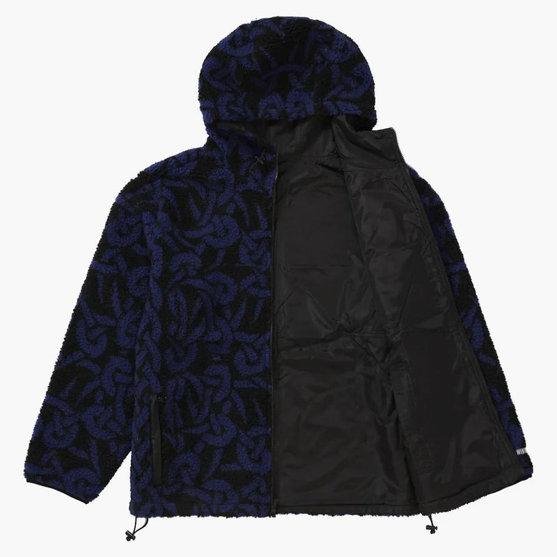 Nejvyšší keltský uzel Reverzibilní windstopper Fleece Hooded bunda černá