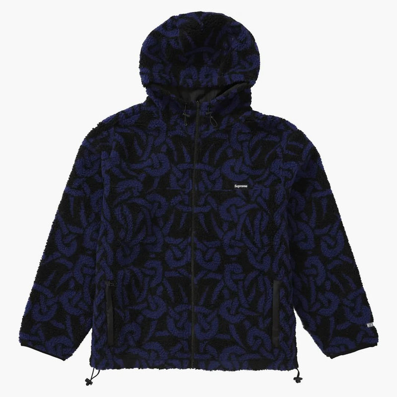 Nejvyšší keltský uzel Reverzibilní windstopper Fleece Hooded bunda černá