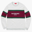 Supreme Center Strip Crewneck White