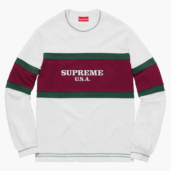 Nejvyšší středová strip CrewNeck White