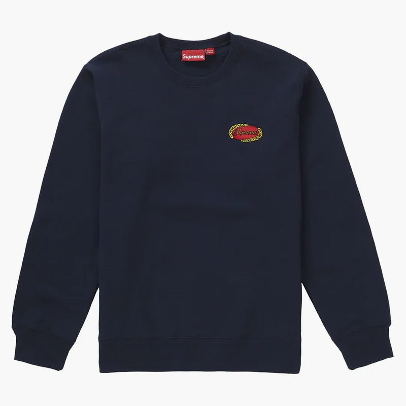 Supreme Chain Logo Crewneck Navy