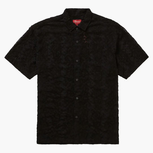 Nejvyšší šifův šifón s/s košile černá