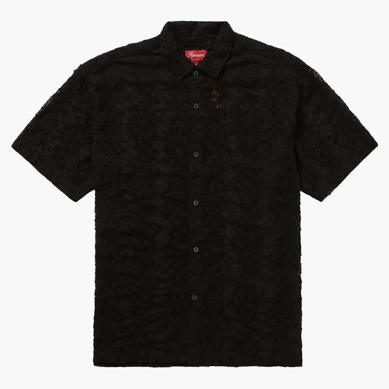 Nejvyšší šifův šifón s/s košile černá