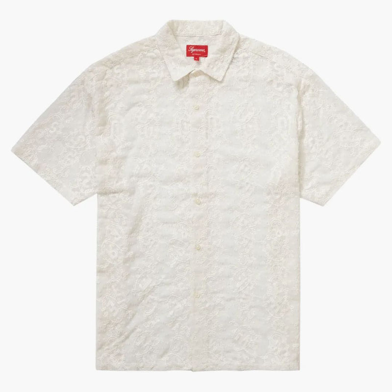 Supreme Chainstitch Chiffon S/S Shirt White