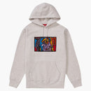 Suprema de sudadera con capucha de chaqueta ceniza gris