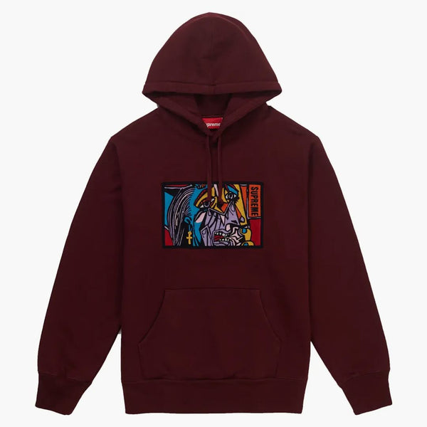 Supreme Chain Stitch Hooded Sweatshirt Bourgogne