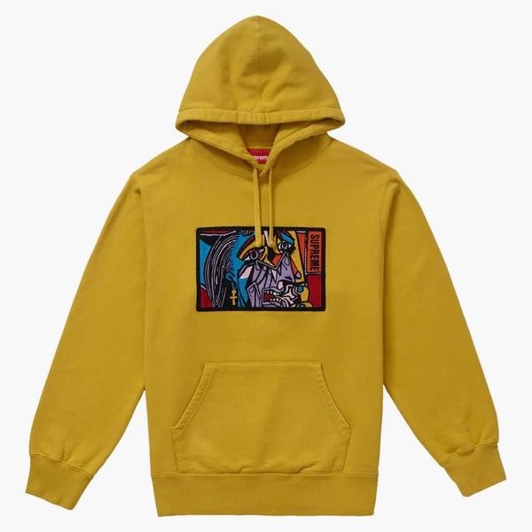 Supreme Chain Stitch Hooded Sweatshirt senap