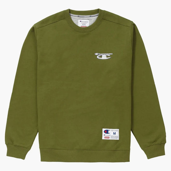 Nejvyšší šampion 3d Metallic Crewneck Olive