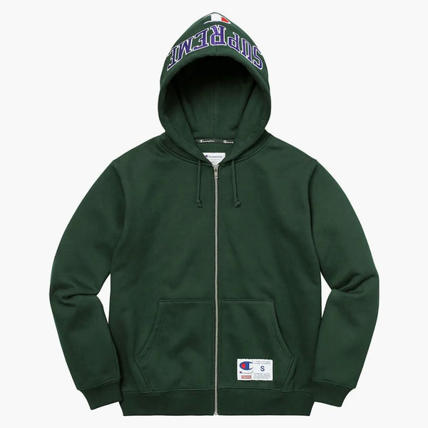 Nejvyšší šampion obloukový logo Zip Up Sweat Dark Green