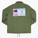 Supreme Champion Label Coaches Jacket Olive