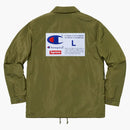 Supreme Champion Label Coaches Jacket Olive