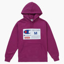 Supreme Champion etikett huva tröja ljus lila