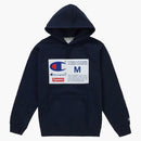Supreme Champion Label Hooded Mikina námořnictva