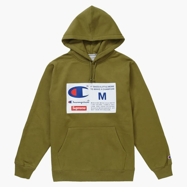 Nejvyšší šampionská label kapucí mikina olive