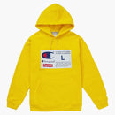 Supreme Champion Label Hooded Sweatshirt Yellow