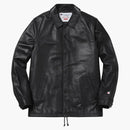 Supreme Champion Leather Coaches Jacket Black