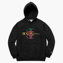 Supreme Champion Stacked C Hooded Sweatshirt Black