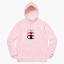 Supreme Champion Stacked C Hooded Sweatshirt Light Pink