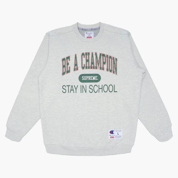 Nejvyšší šampion zůstat ve škole Crewneck Ash Grey