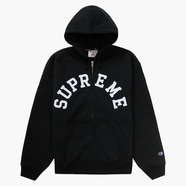 Nejvyšší šampion Zip Up Hooled Mikina černá