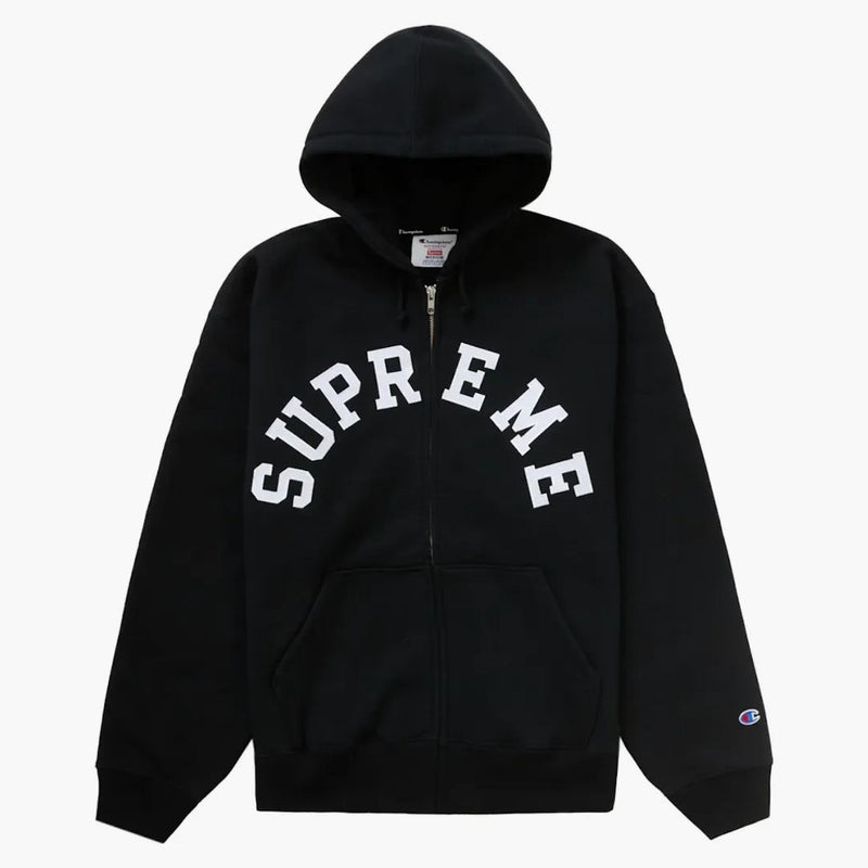 Nejvyšší šampion Zip Up Hooled Mikina černá