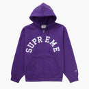 Supreme Champion Zip Up Hooded Sweatshirt Purple