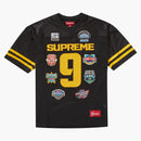 Supreme Championships Embroidered Football Jersey Black