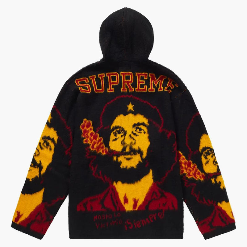 Supreme che hooded zip up tröja svart