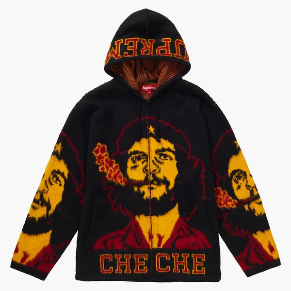 Supreme che hooded zip up tröja svart