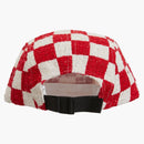 Supreme Checkerboard Boucle Camp Cap Red