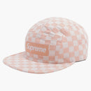 Supreme Checkerboard Camp Cap Peach