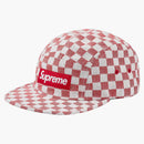 Supreme Checkerboard Camp Cap Red