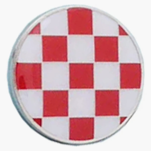 Supreme Checkerboard Red Pin Silver