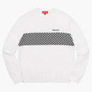 Supreme Checked Panel Crewneck Sweater White
