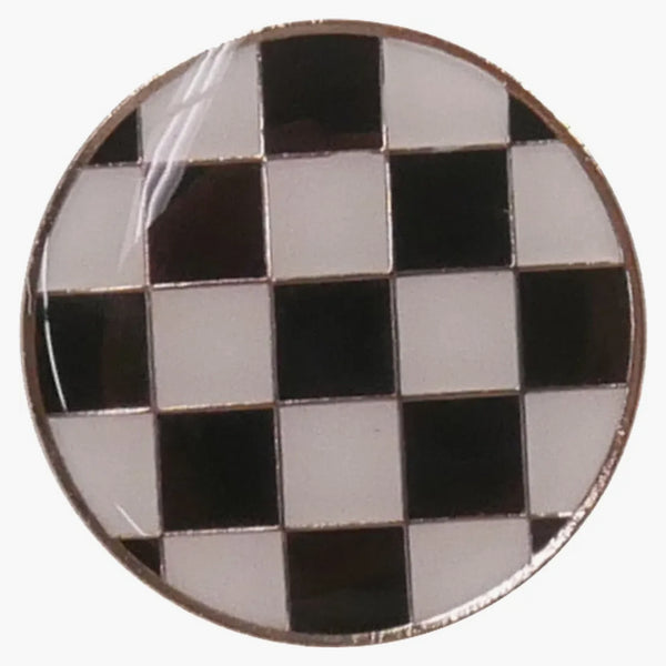 Supreme Chekcerboard Black Pin Silver