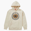 Supreme chenille applique hooded sweatshirt natural