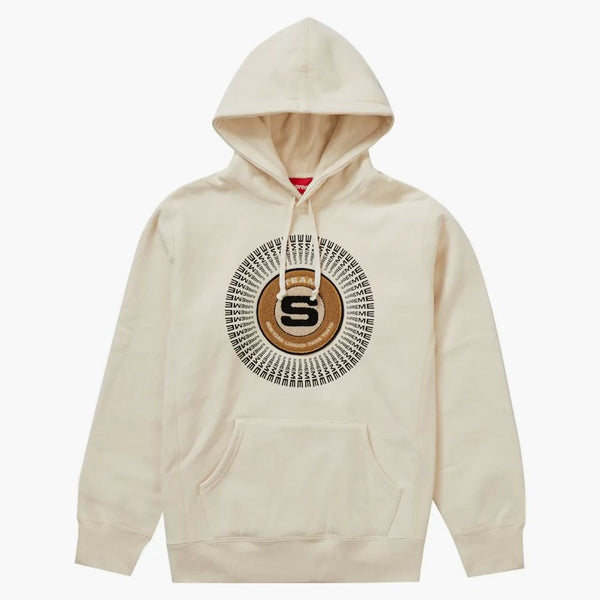 Supreme Chenille Applique Hooded Sweatshirt Natural