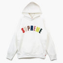Supreme chenille arc logo hooded sweatshirt white