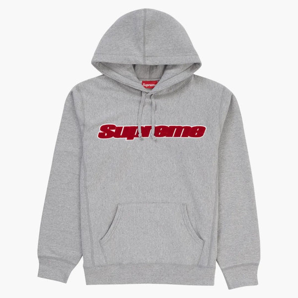 Supreme Chenille Hooded Sweatshirt Heather Grey
