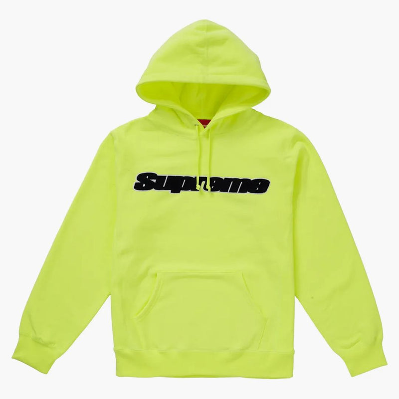 Supreme Chenille Hooded Sweatshirt ljusgul