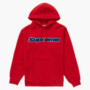 Supreme chenille hooded sweatshirt red