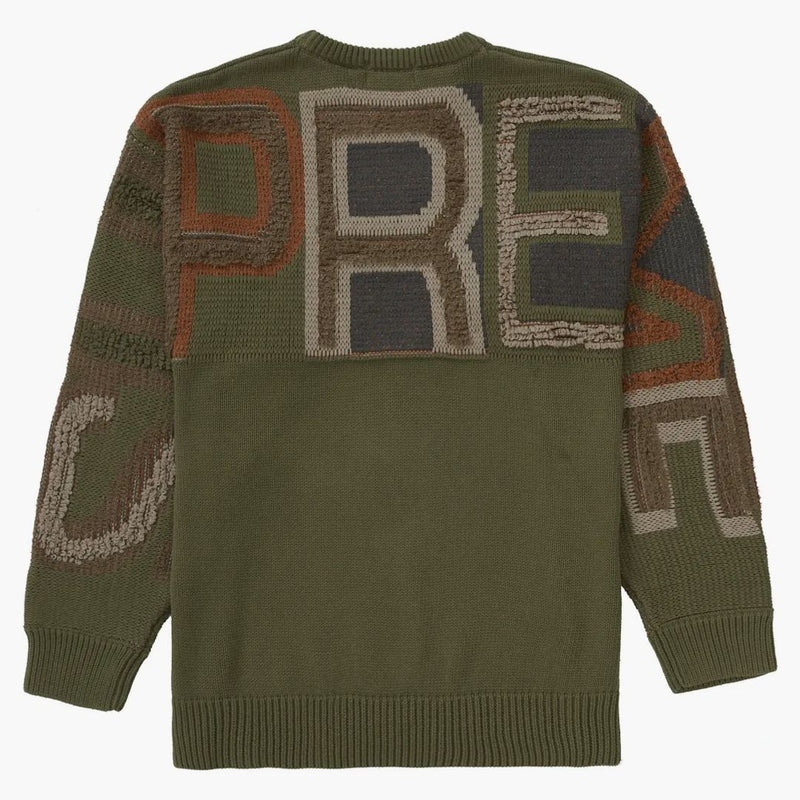 Supreme Chenille Logo Sweater Olive