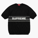 Nejvyšší logo hrudníku S/S Knit Top Black