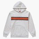Supreme Chest Stripe Logo Hooded Sweatshirt Ash Grey