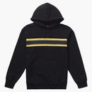 Supreme Chest Stripe Logo Hooded Sweatshirt Black