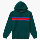 Supreme Chest Stripe Logo Hooded Sweatshirt Dark Green
