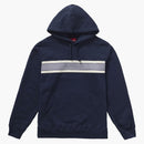 Supreme Chest Stripe Logo Hooded Sweatshirt Navy
