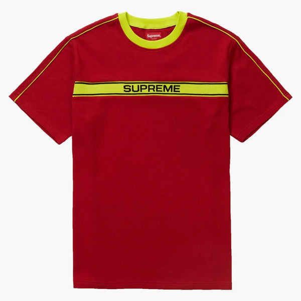 Logo Supreme hrudního pruhu S/S Top Dark Red