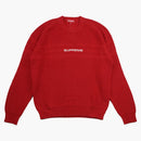 Supreme Chest Stripe Raglan Sweater Red